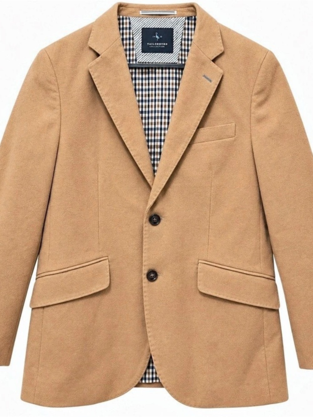 TailorByrd Collection Plaid Sport Coat in Brown Size 38R Like New